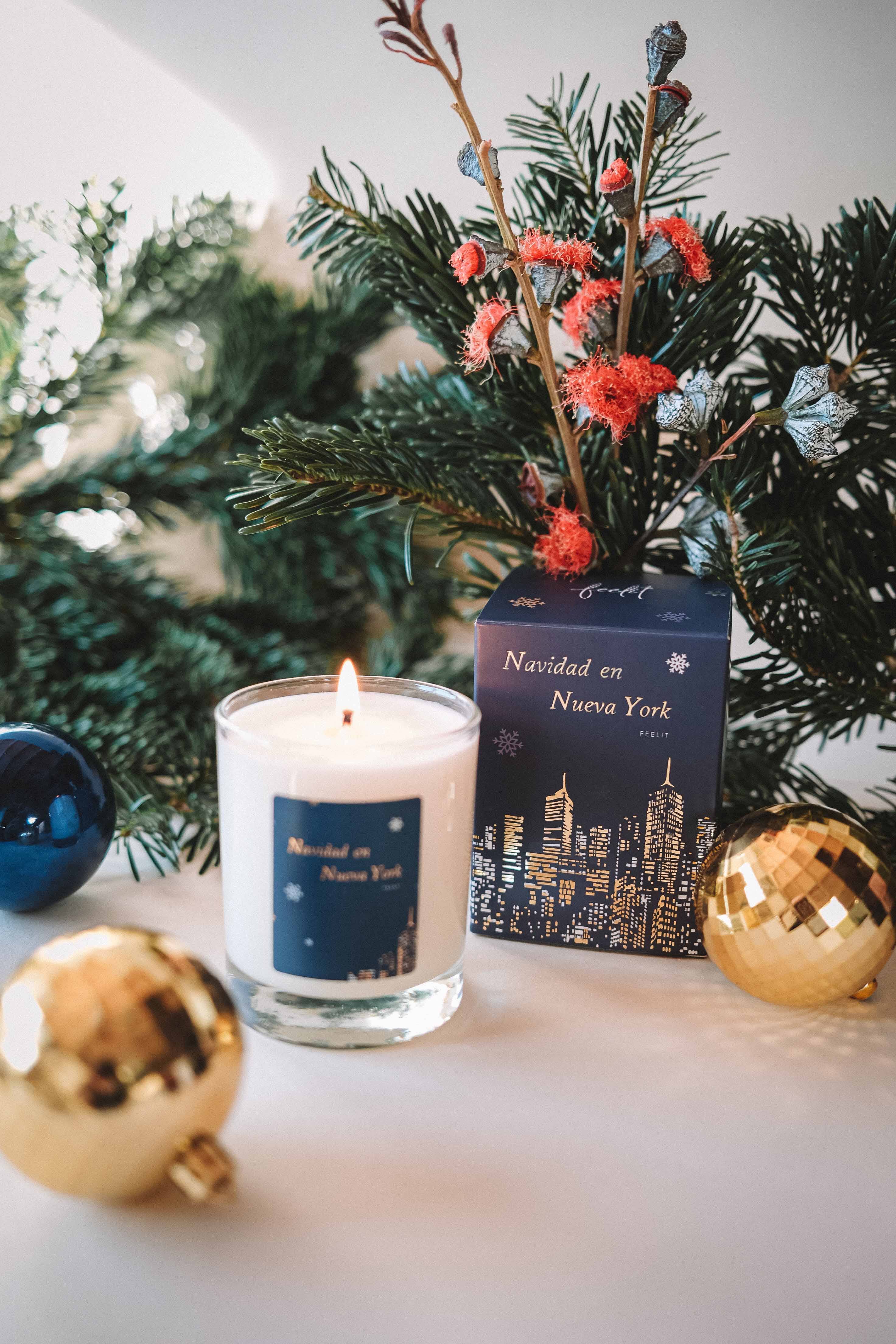 FEELIT-ESSENCES – Engroshandel Glaslys – Duftlys i økologisk sojavoks - Christmas in New York kollektion 180 g1