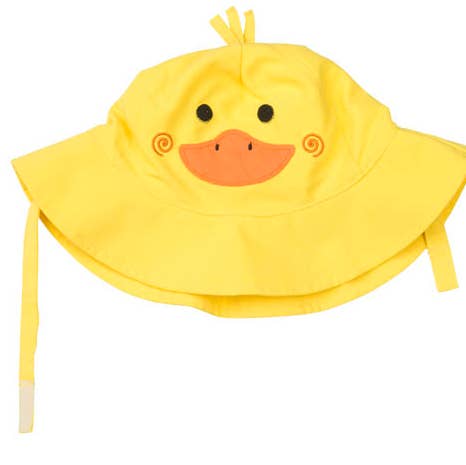 UPF50+ Baby Sun Hat Puddles the Duck for wholesale by ZOOCCHINI
