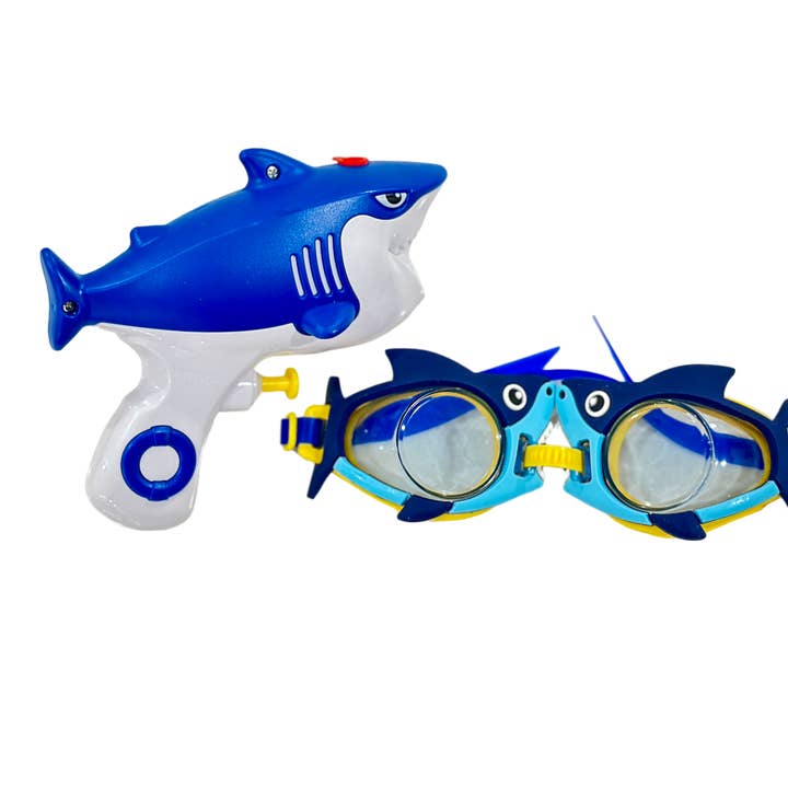 Shark Water Gun with Matching Swim Goggles Set MS8021 for wholesale by Modek Sports