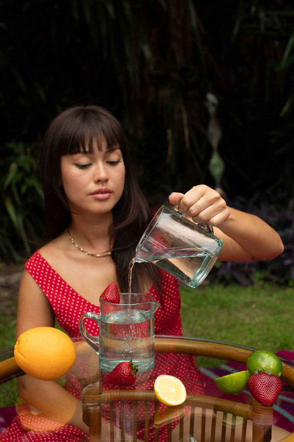 Voyage - Wholesale Carafe - Moroccan Crystal Blue Half Carafe1