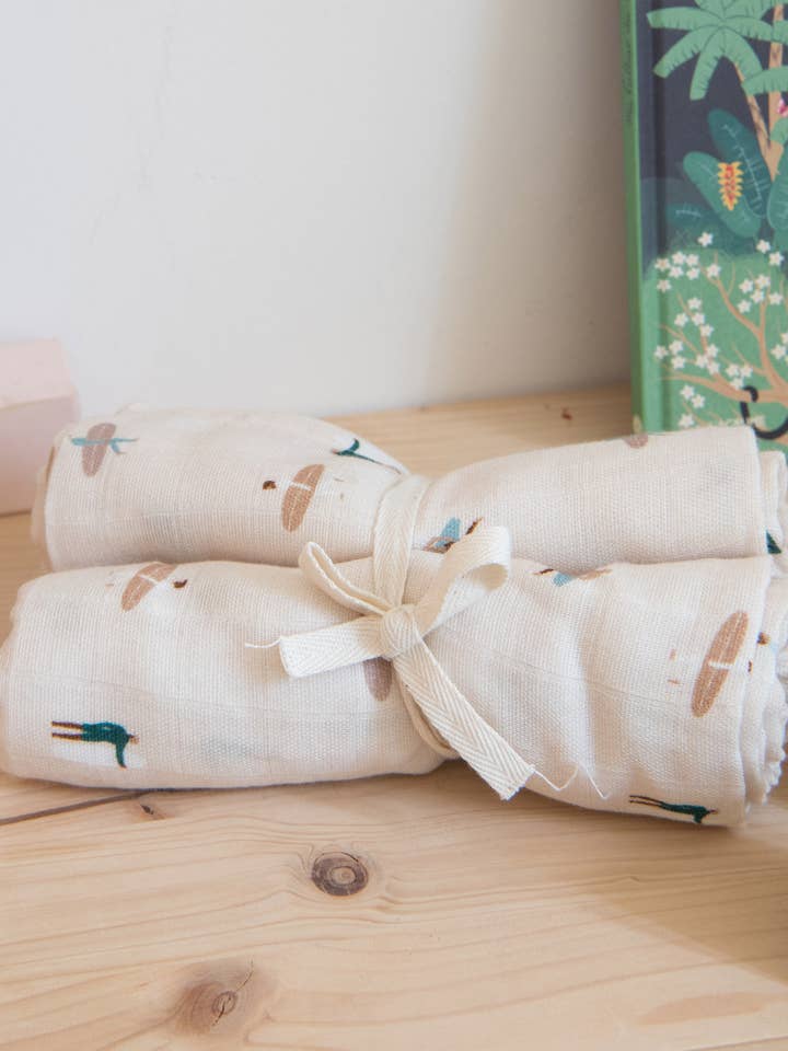 Set de 2 langes - GASPARD - Waikiki pour la vente par Milinane