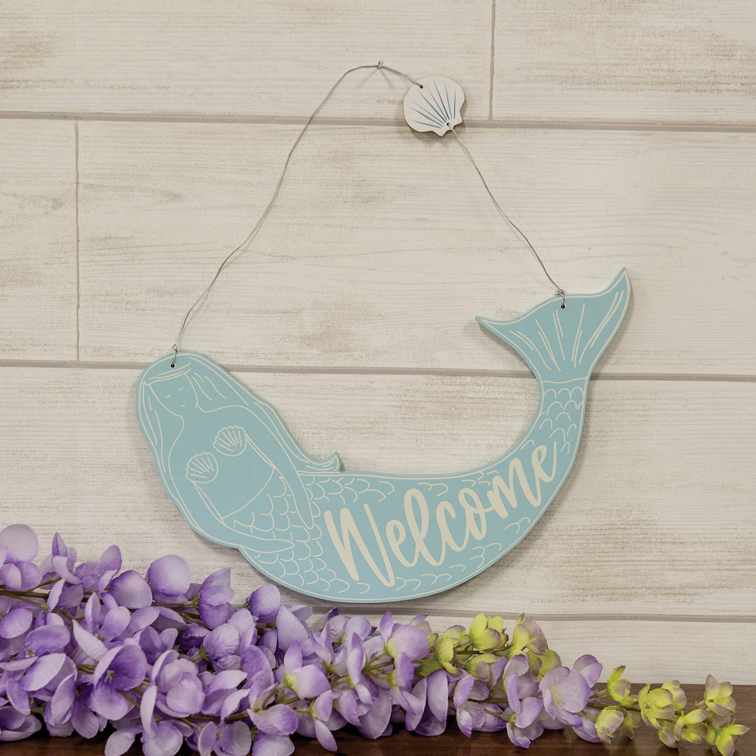 Col House Designs - Wholesale Wall Accent - Welcome Mermaid Wall Hanger1