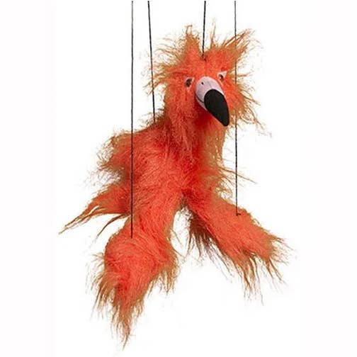 Sunny Puppets Flamingo Orange Marionette (Small - 8" for wholesale by Silly Puppets