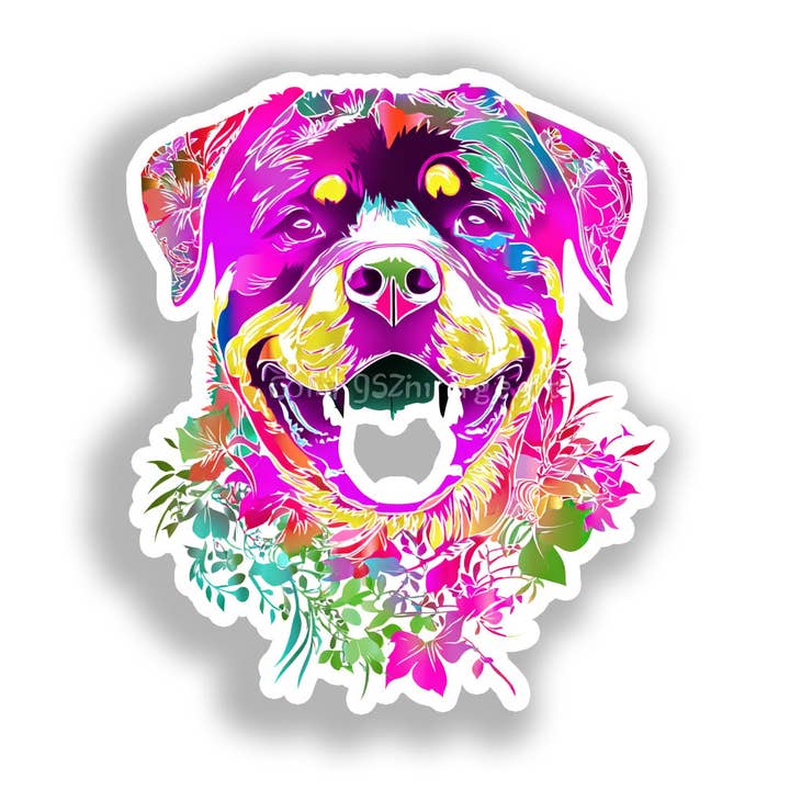 Pegatina de Perro Rottweiler # A018251 para venta al por mayor de Yoonek Graphics