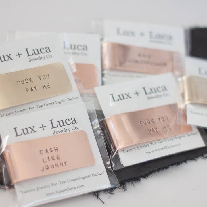 Lux + Luca Jewelry Co. – wholesale Money clip – Unisex – Money Clip Unisex Snarky Bad Motherfucker