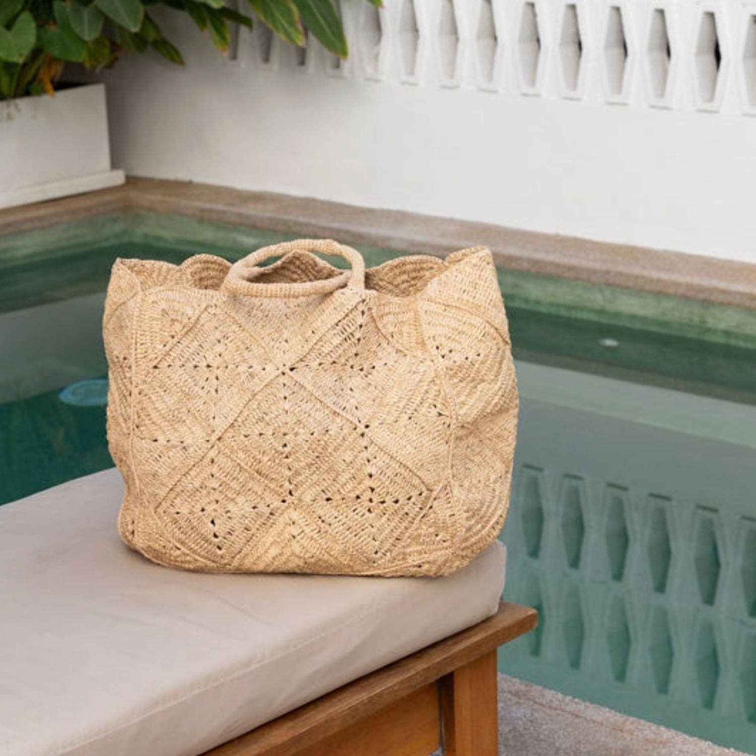 ZanatanyConcepts - Vente Tote bag – femme - Sac Cabas en Raphia Nico14