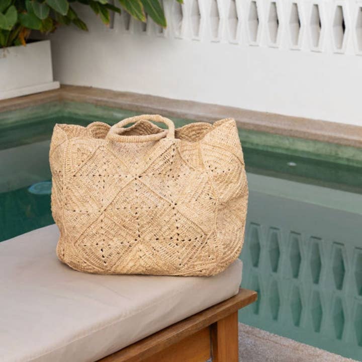 ZanatanyConcepts - Vente Tote bag – femme - Sac Cabas en Raphia Nico14