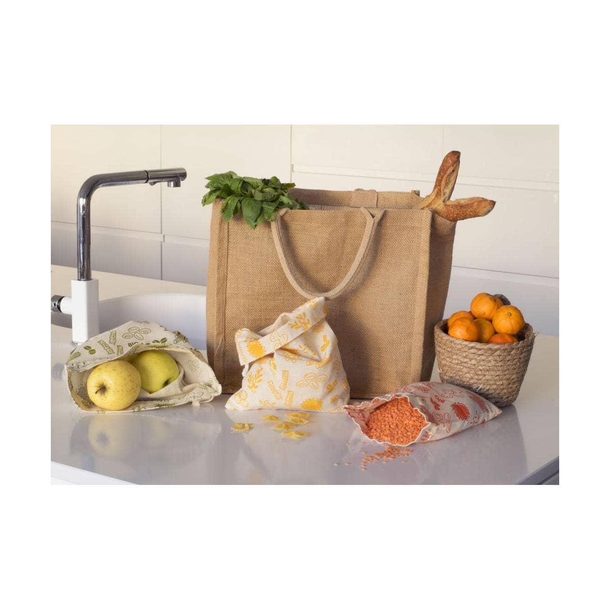 Pebbly International - Venta al por mayor Bolsa/envoltorio de alimentos - Bolsa a granel de algodón orgánico3