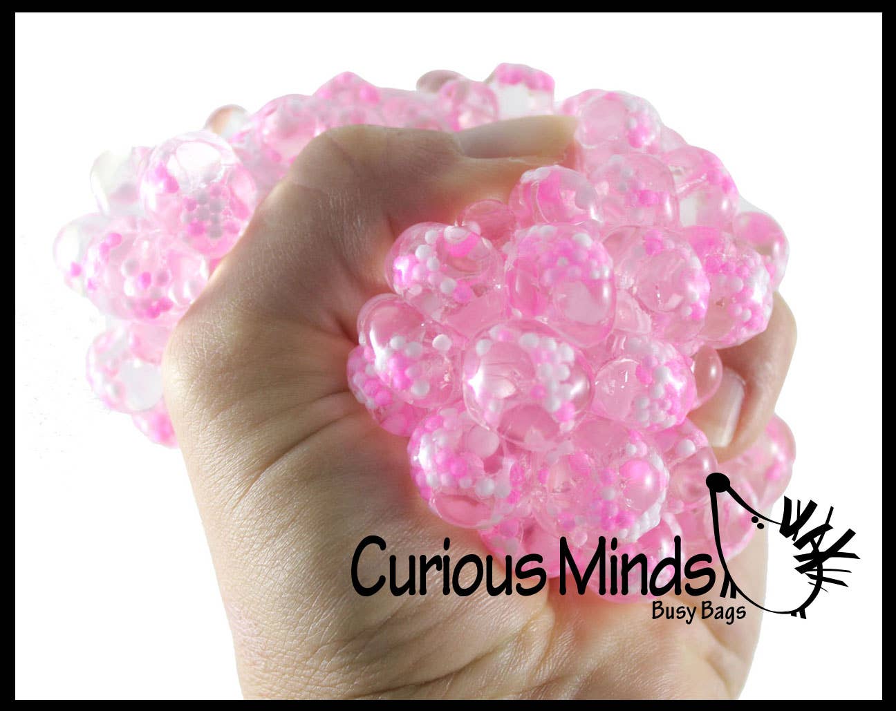 Curious Minds Toys – Engroshandel Fidget - Børn – 1 Konfetti Gel Fyldt Mesh Net Blob Ball - Squishy Fidget9