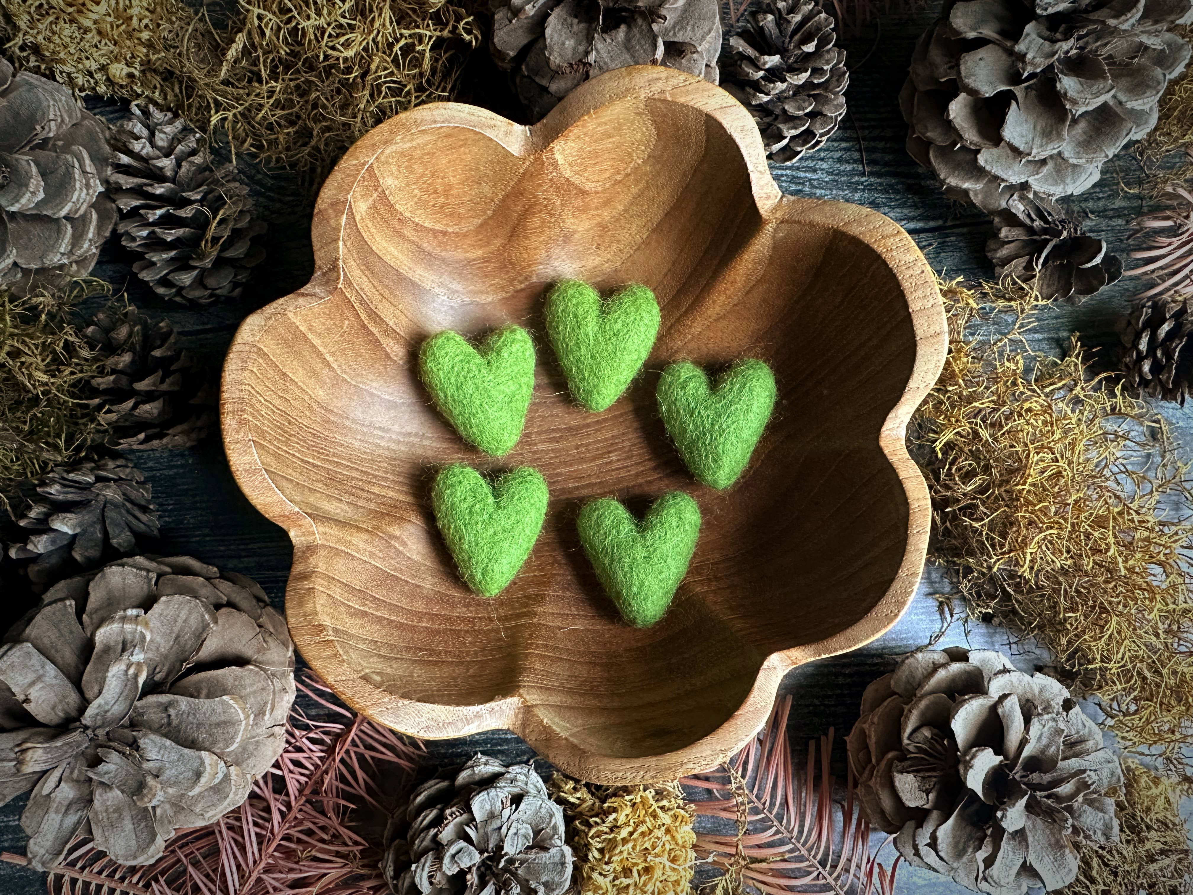 House of Moss - Wholesale Decorative Tabletop Object - Wool Heart | Felted Wool Mini Decor | 23 Colors15