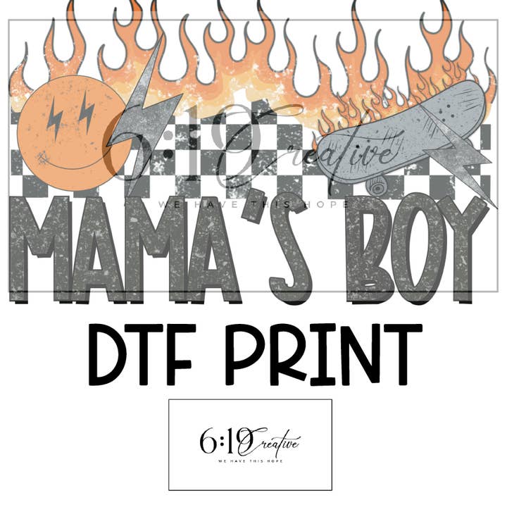 Mama's Boy DTF Print for engroshandel hos 6:19 Creative