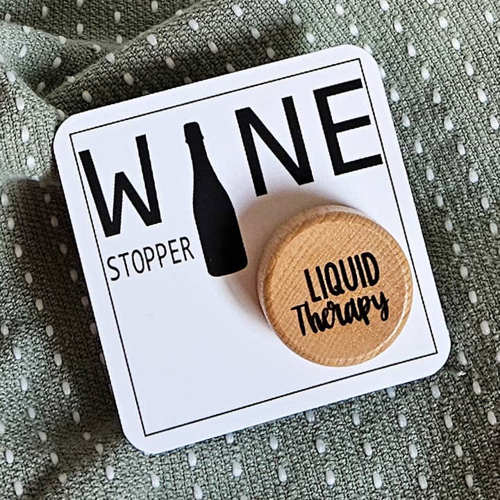 Liquid Therapy Wine Stopper for wholesale by Lou Golden Designs