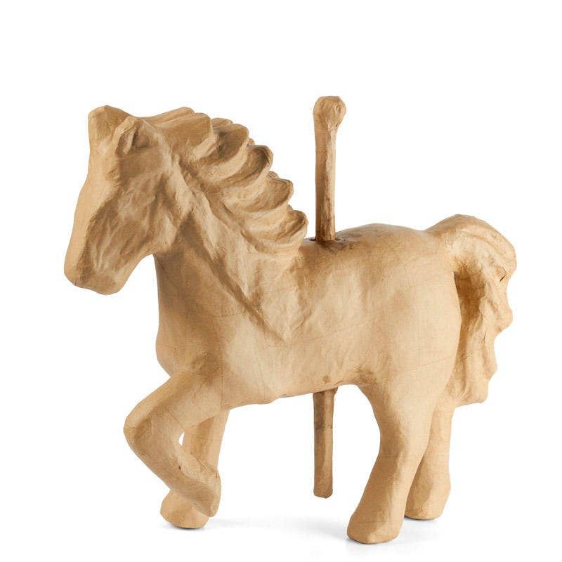 Factory Direct Craft - Wholesale Tafelbladdecoratie - 17" Kant-en-klare Papier-maché Carrouselpaard3