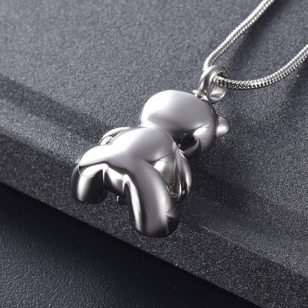 Cherished Emblems - Wholesale Pendant/Charm Necklace - Cute Teddy Bear With Heart Cremation Urn Necklace14