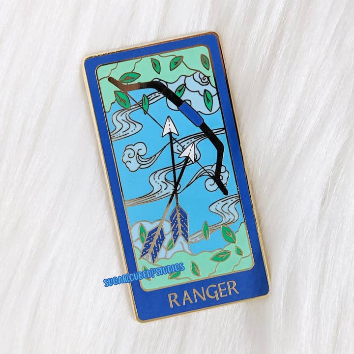 The Ranger - DnD Class Tarot Enamel Pin Series for wholesale by Sugar Cubed Studios