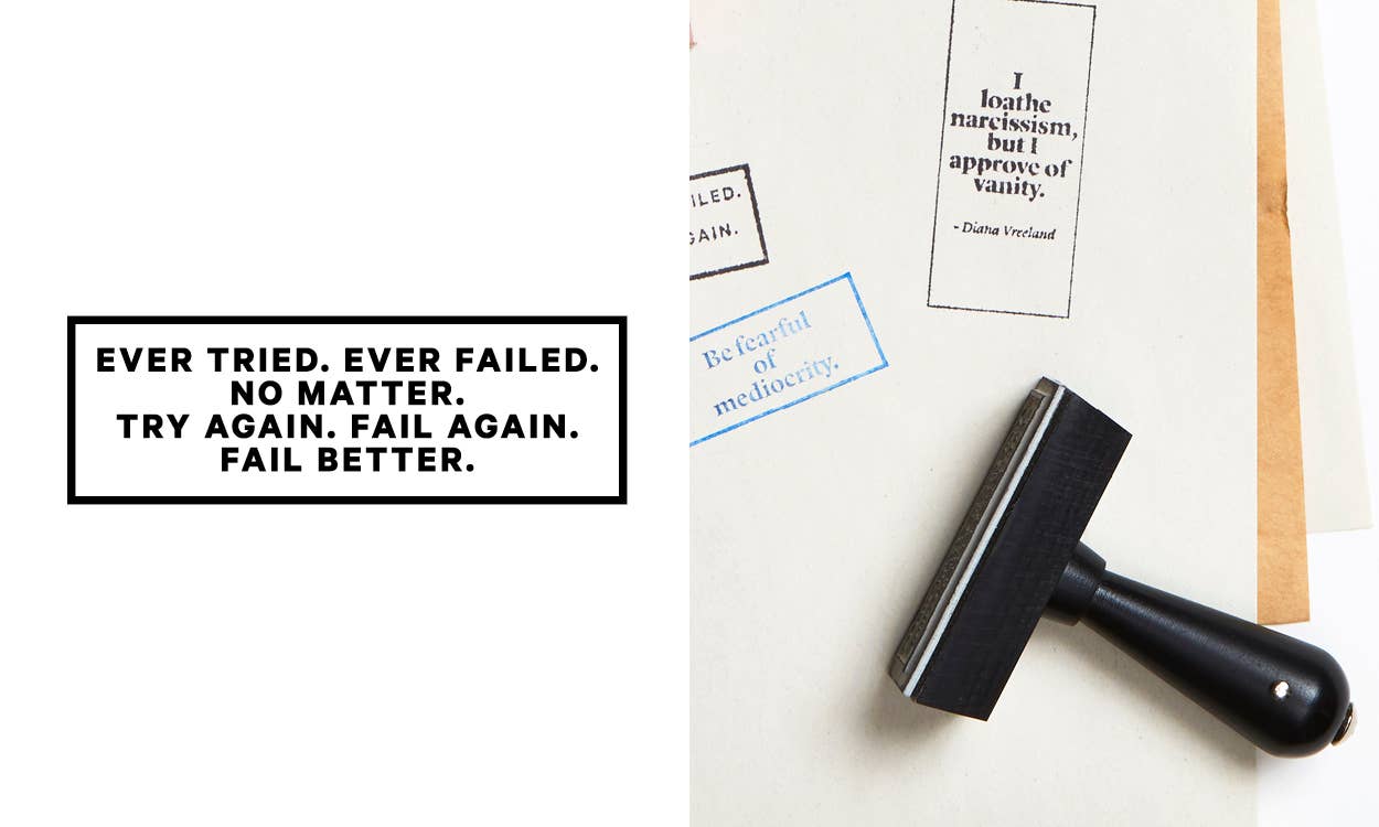 Wms&Co. - Vendita all'ingrosso Timbro in gomma/decorativo - Timbro di Gomma con Citazione Filosofica - Rettangolare43