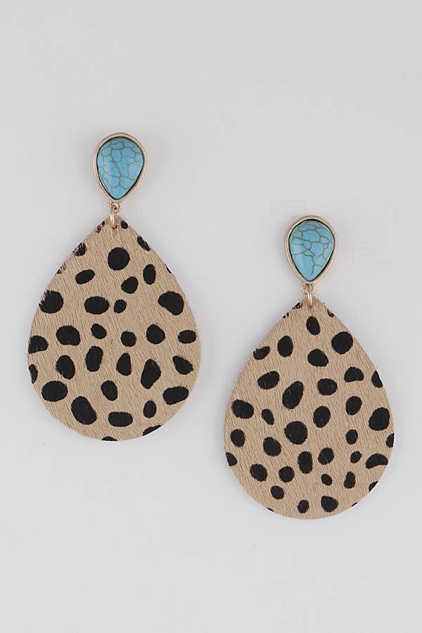 Shop Neighbors - Vendita all'ingrosso Orecchini pendenti - Orecchini a goccia con stampa animalier1