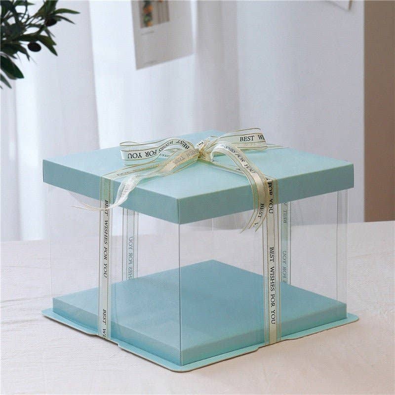 Elegant Design Supply - Vente Coffrets cadeaux - Grande boîte carrée transparente et claire avec base et couvercle9