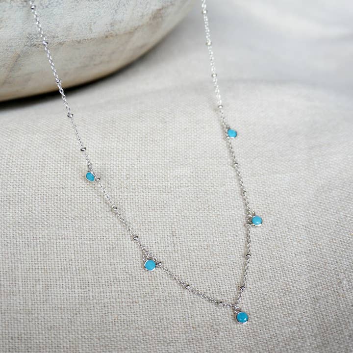 Alana turquoise shaker necklace for wholesale by Sowell Jewelry
