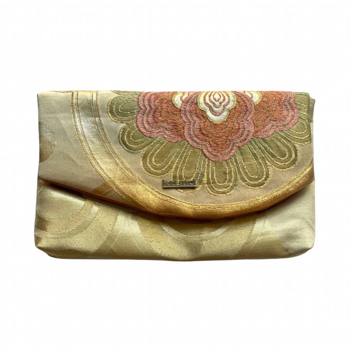 Gold and Pink Paulownia Clutch for wholesale by Koi Girl