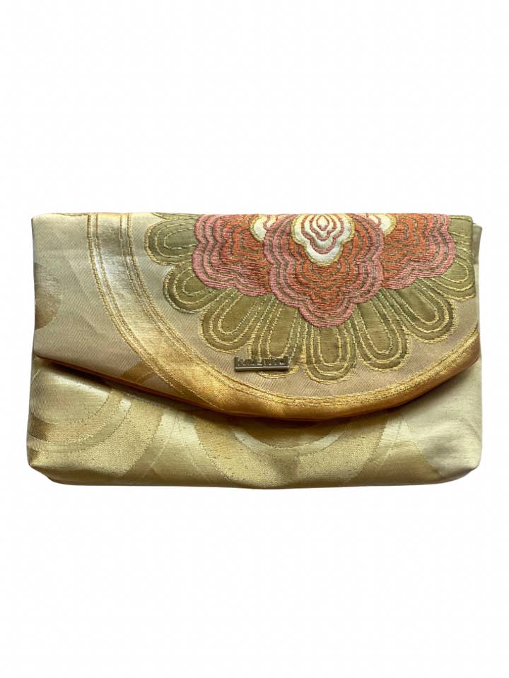 Clutch aus Paulownia in Gold und Rosa für den Großhandel von Koi Girl
