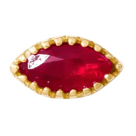Marquis – Marquise Birthstone Bezel – 14K Gold Threadless End for wholesale by Piercing-zone