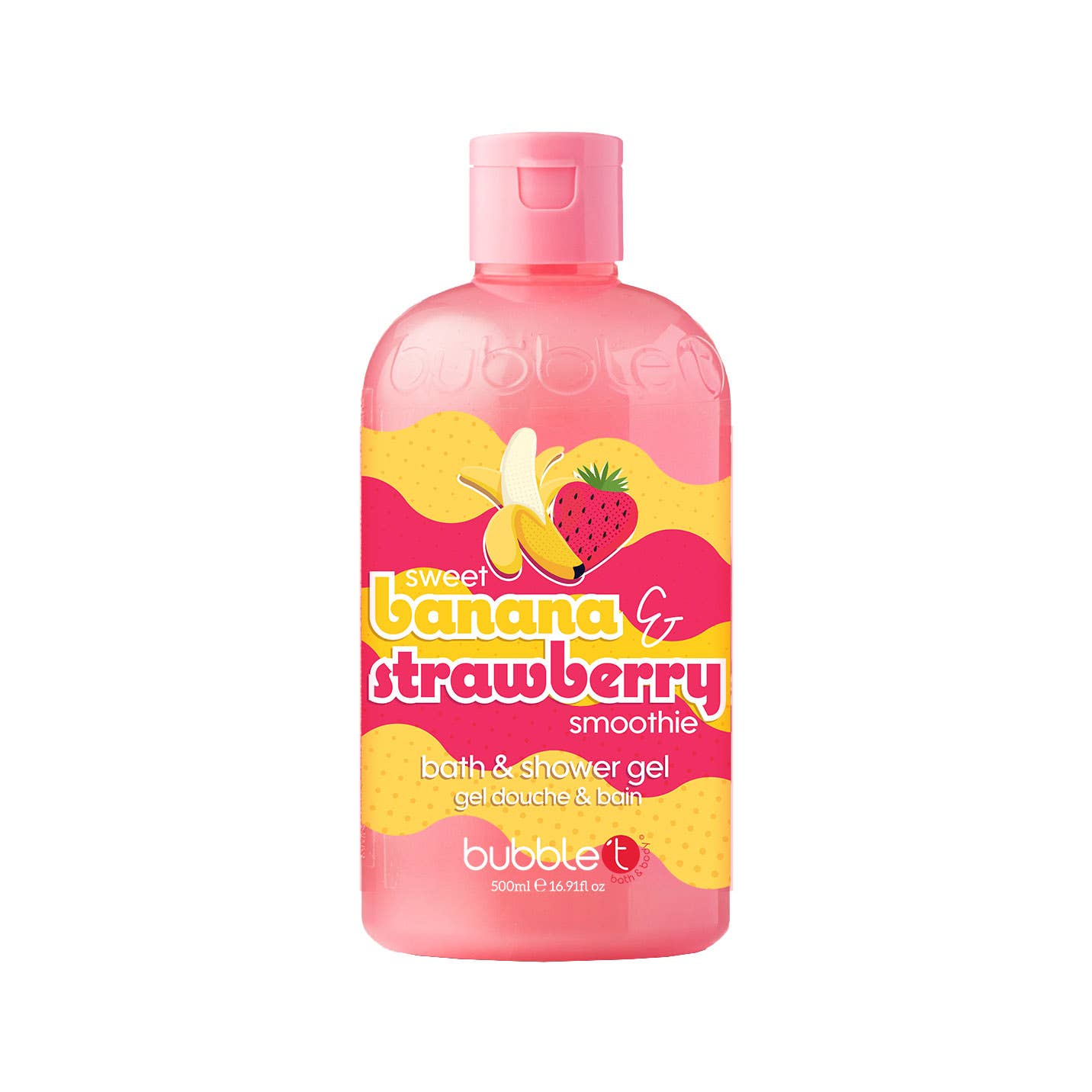 Bubble T Cosmetics – wholesale Body wash/shower gel – Banana & Strawberry Smoothie Body Wash (500ml)1