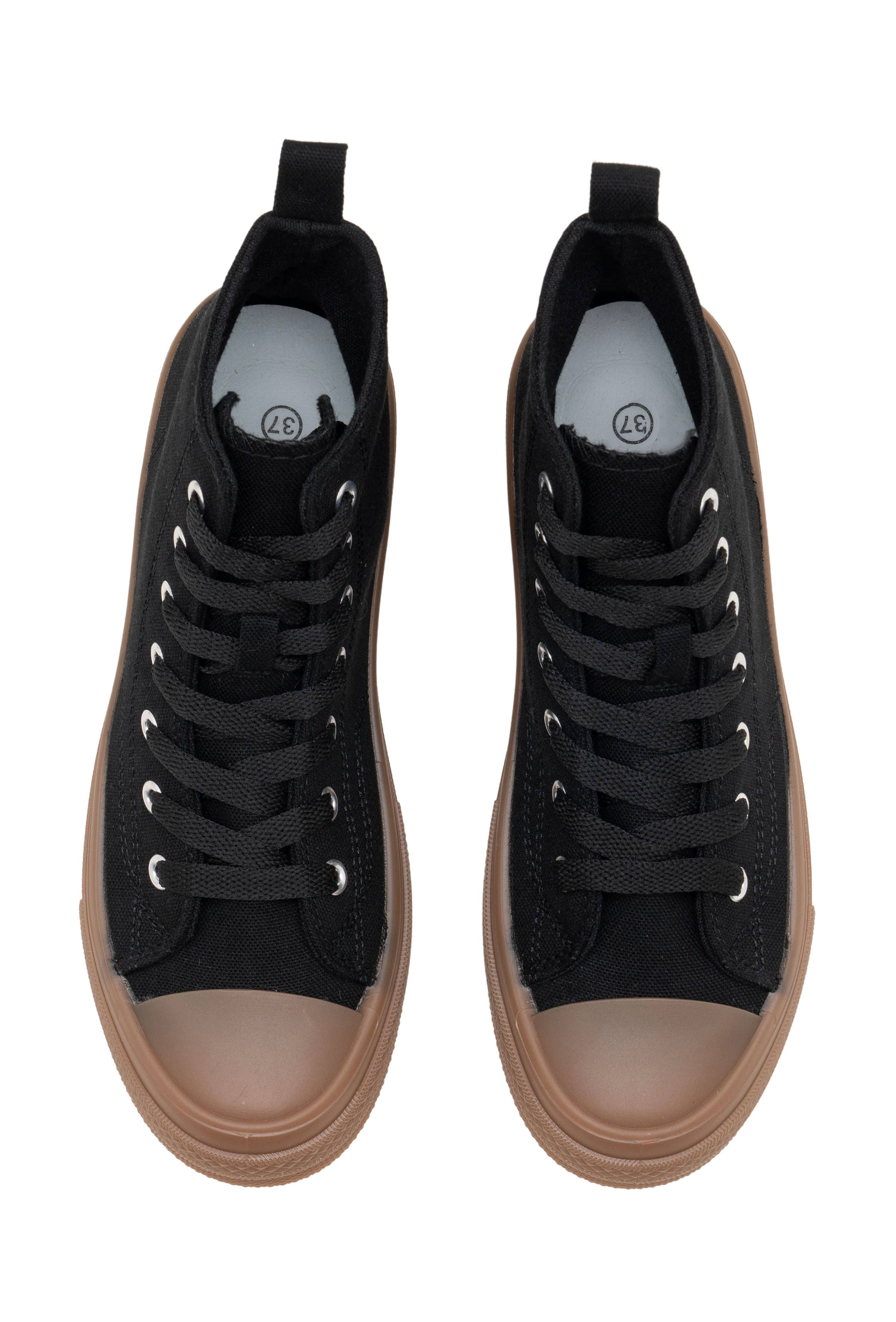 C'M PARIS - Wholesale Lifestyle Sneakers - Women's - Retro Style High-Top Canvas Sneakers 122214