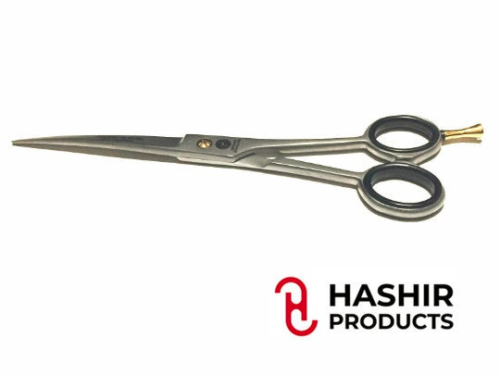 HASHIR PRODUCTS - Vente Ciseaux de coiffeur - Ciseaux professionnels allemands à lames incurvées pour salon de coiffure, Barbershop, 7,5 pouces et cadeau gratuit2
