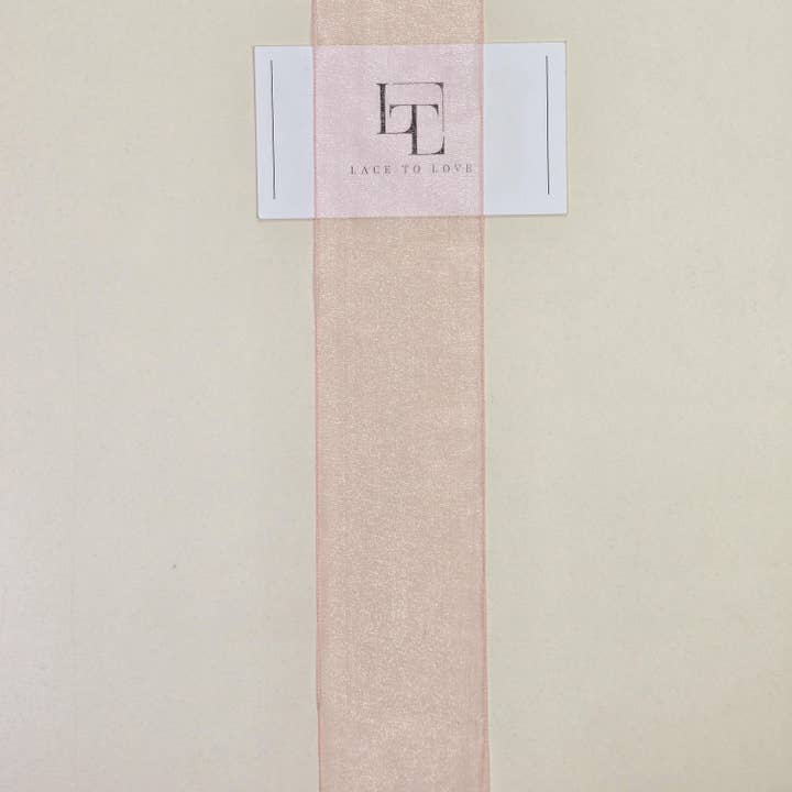 Lace To Love - Wholesale Ribbon - Gift Wrapping - 5 cm Light Pink Muslin Ribbon, Shiny 50 mm Wide Tape3