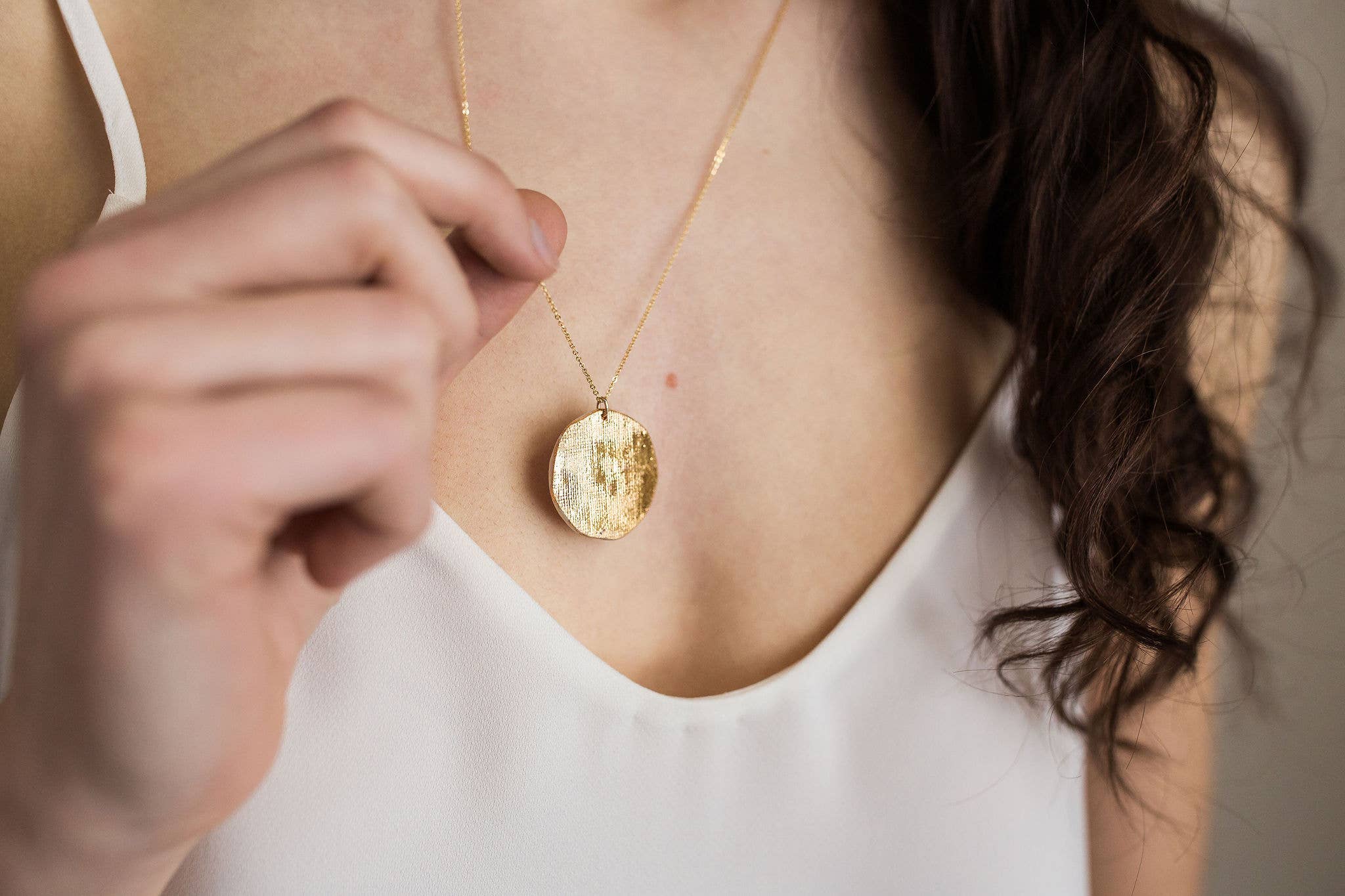 Jenna Vanden Brink Ceramics - Wholesale Pendant/Charm Necklace - Sun and Moon Necklace (large)