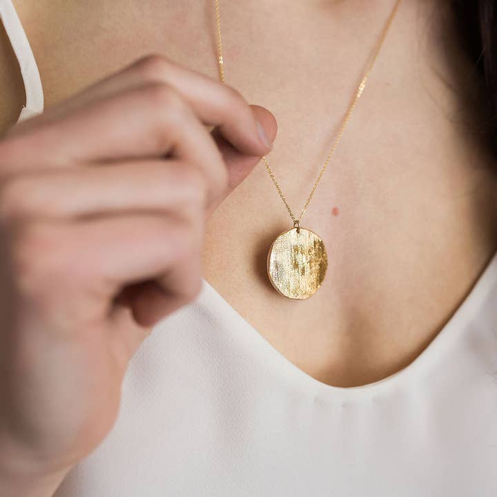 Jenna Vanden Brink Ceramics - Wholesale Pendant/Charm Necklace - Sun and Moon Necklace (large)0