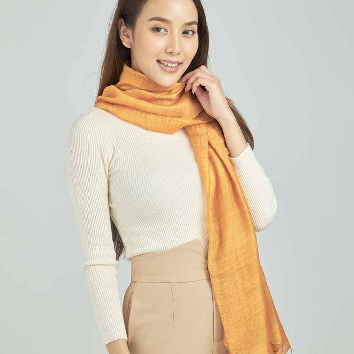 Marquet - Wholesale Scarf - Women's - Silk and Linen Fair Trade Shawl - Lightweight for Summer