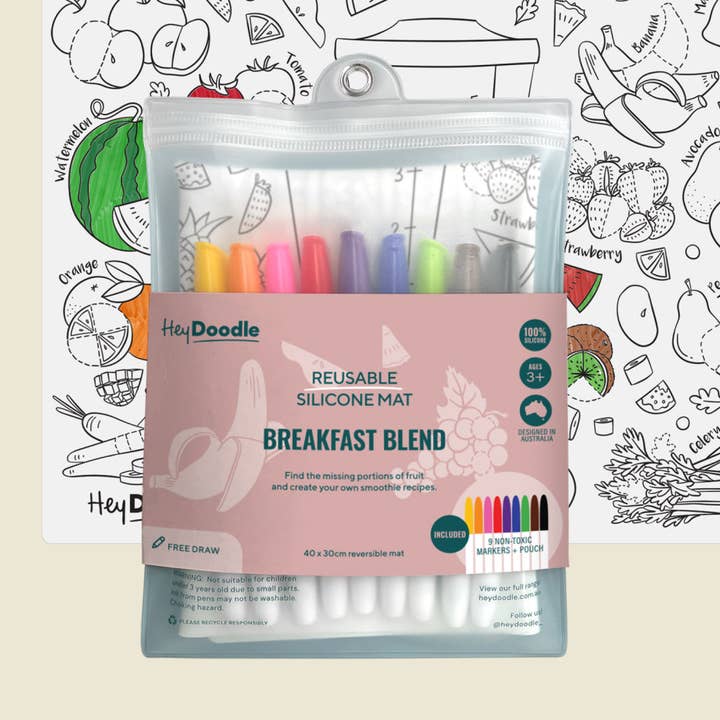 Breakfast Blend Classic Coloring & Doodle Mat for wholesale by HeyDoodle