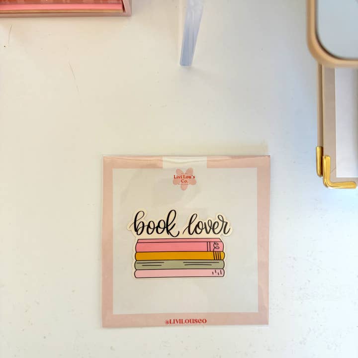 Book Lover Sticker for wholesale by Livi Lou's Co.