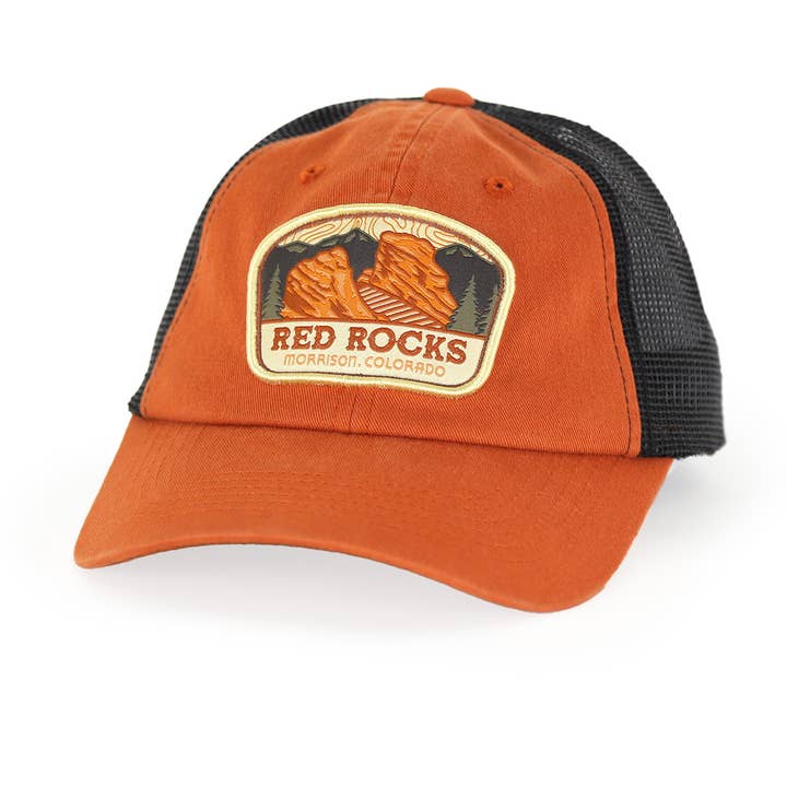 ColoradoCool Apparel - Wholesale Trucker Hat - Unisex - Red Rocks Vibes - Autumn/Black - Trucker0