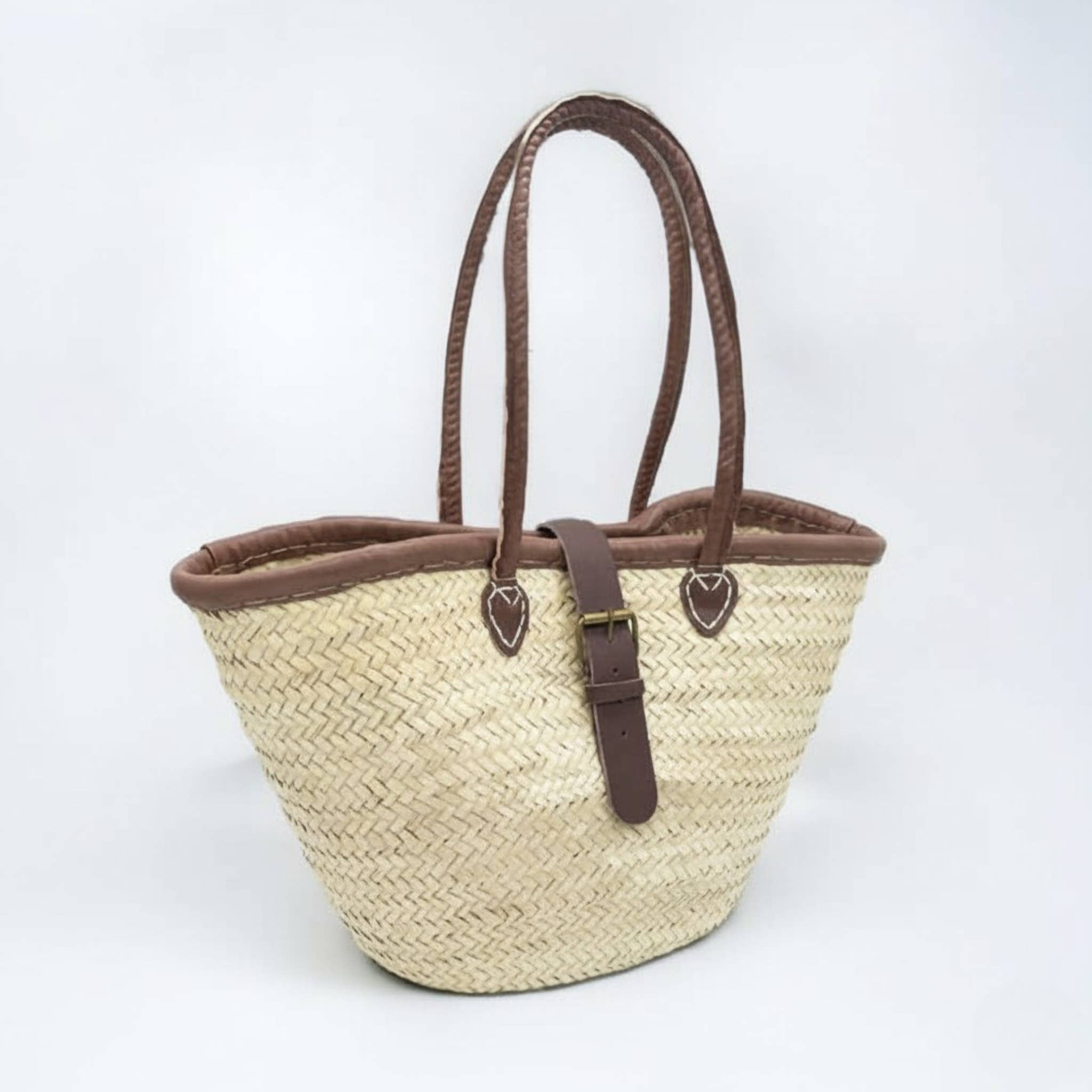 LeBazare - Wholesale Beach Bag - Panier Français avec Boucle - Sac Fourre-Tout en Paille Tressée à la Main2