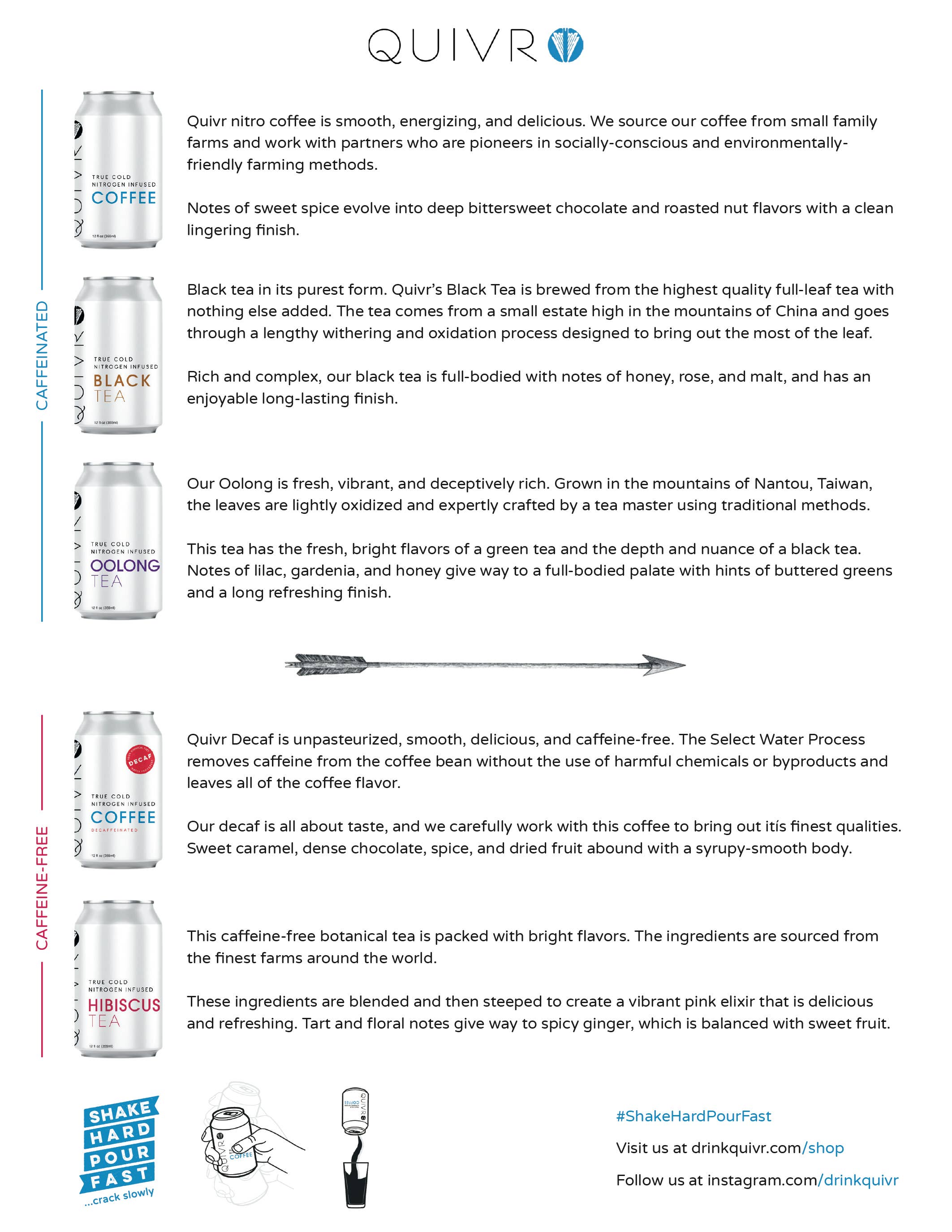 QUIVR - Wholesale Iced Tea - Nitro Hibiscus Iced Tea 12oz Cold Brew Drink | Keto | Paleo13