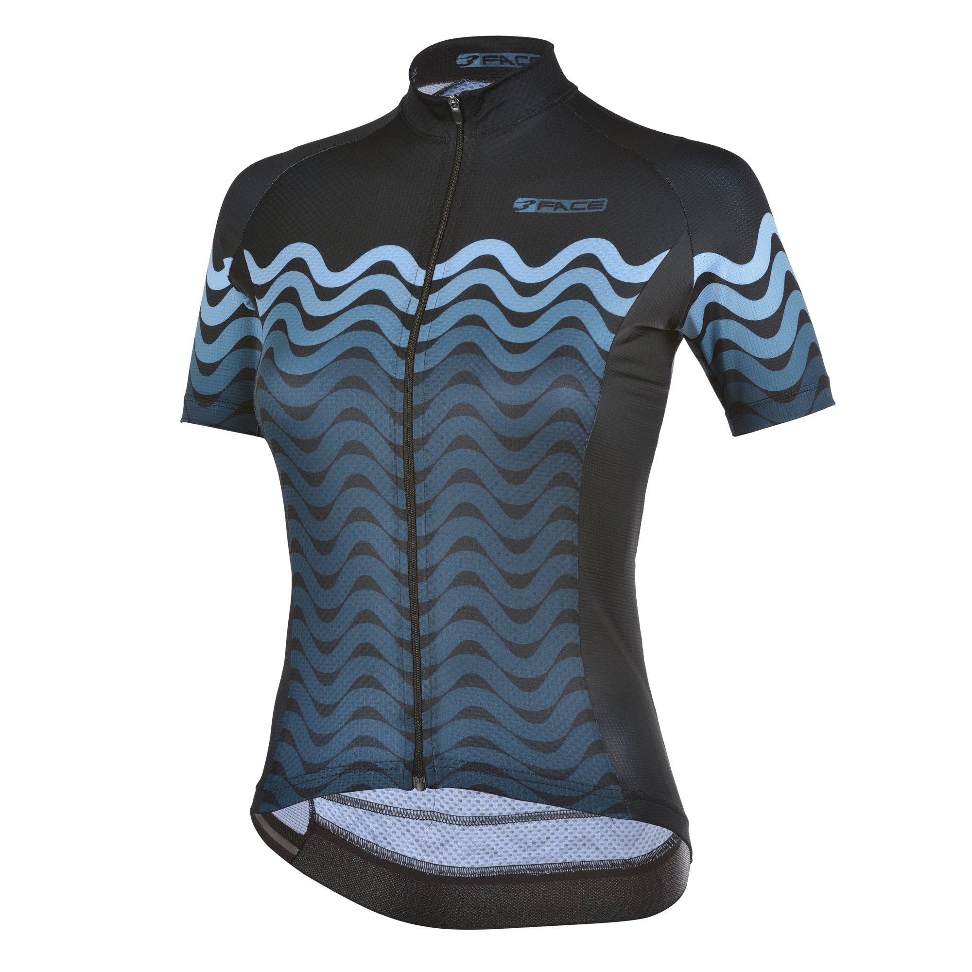 Threeface Cycling Wear – wholesale Sportöverdel – Dam – Wave cykeltröja för kvinnor med kort ärm4