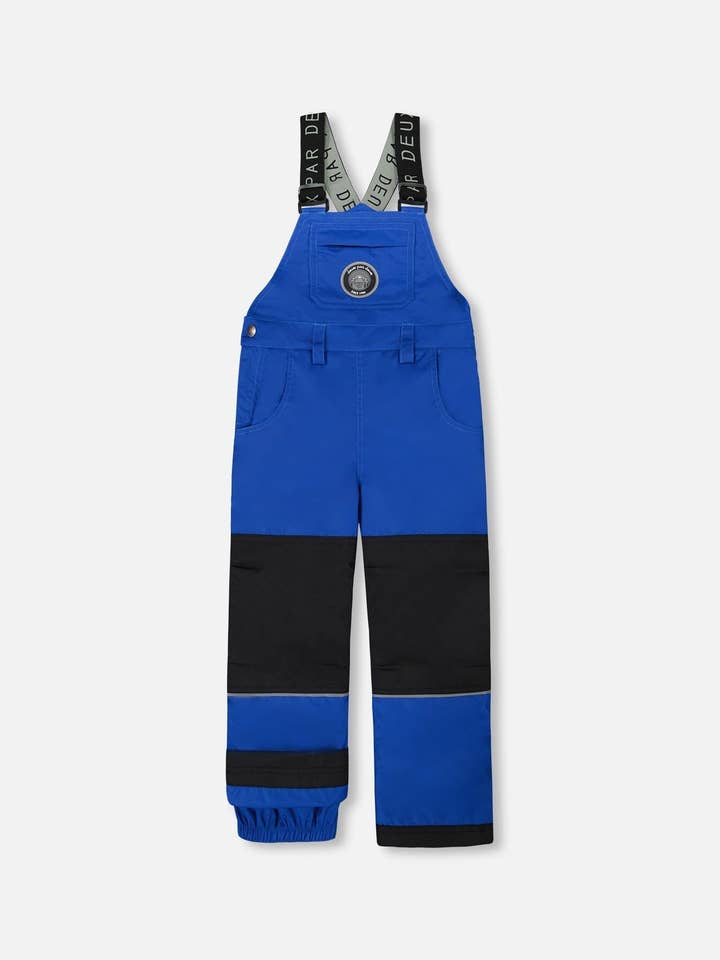 Solid Play Overall Snow Bib Blue for wholesale by Deux par Deux