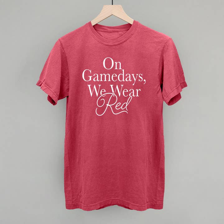 Ivy + Cloth - Wholesale Screen Printed T-Shirt - Women's - On Gamedays, We Wear Red0