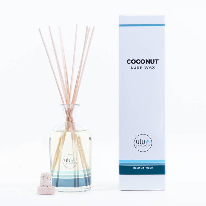 8oz Coconut Surf Wax Scented Reed Diffuser for wholesale by ulu LAGOON