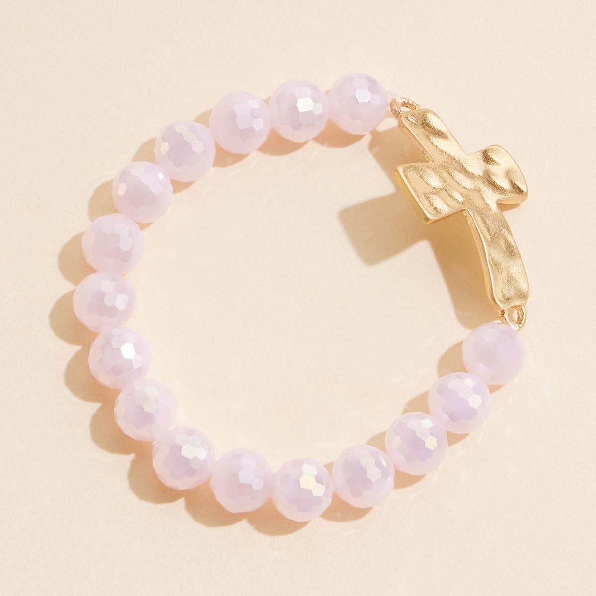 Frem - Wholesale Beaded Bracelet - Glass Bead Bracelet with Cross Charm6