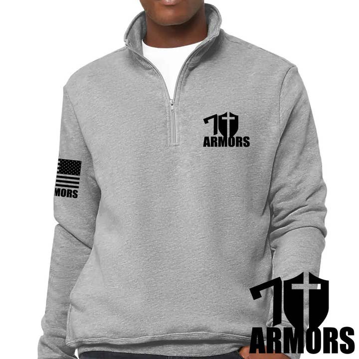 SWEATSHIRT MET KWARTRITS EN 7 ARMORS voor wholesale door 7 ARMORS APPAREL
