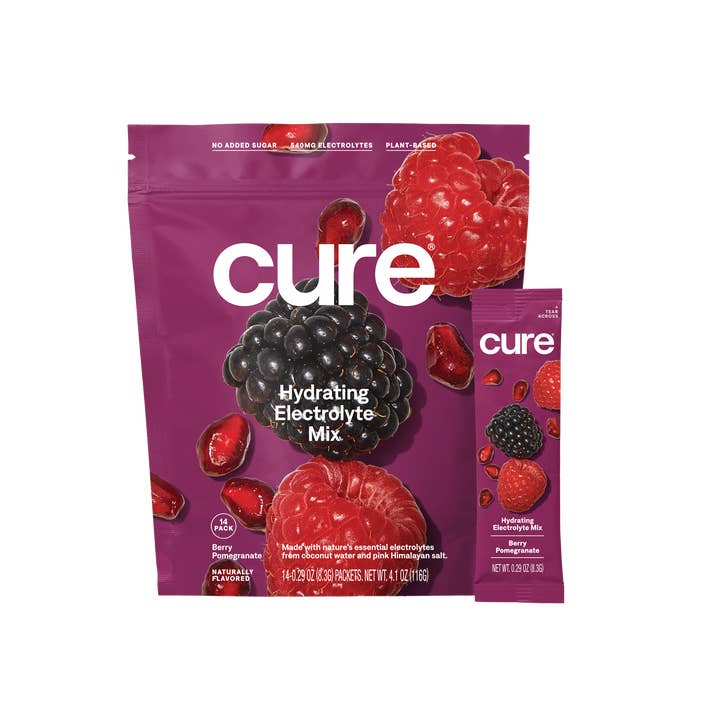 Cure Hydration - Wholesale Drink Mix - Hydrating Electrolyte Drink Mix - Berry Pomegranate