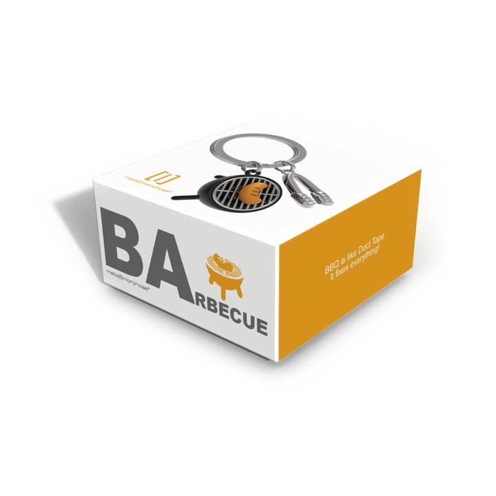 Oli Olsen – wholesale Keychain – Unisex – Metalmorphose Keyring - Black & Chrome BBQ Keyring3