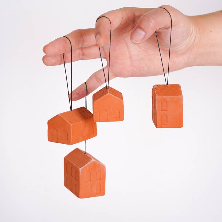 Terracotta House Ornament for wholesale by Collin Garrity