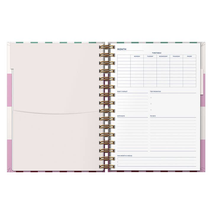 Busy B - Wholesale Planner - A4 Undated Teacher Planner - Multi Stripe - Academic Planner3
