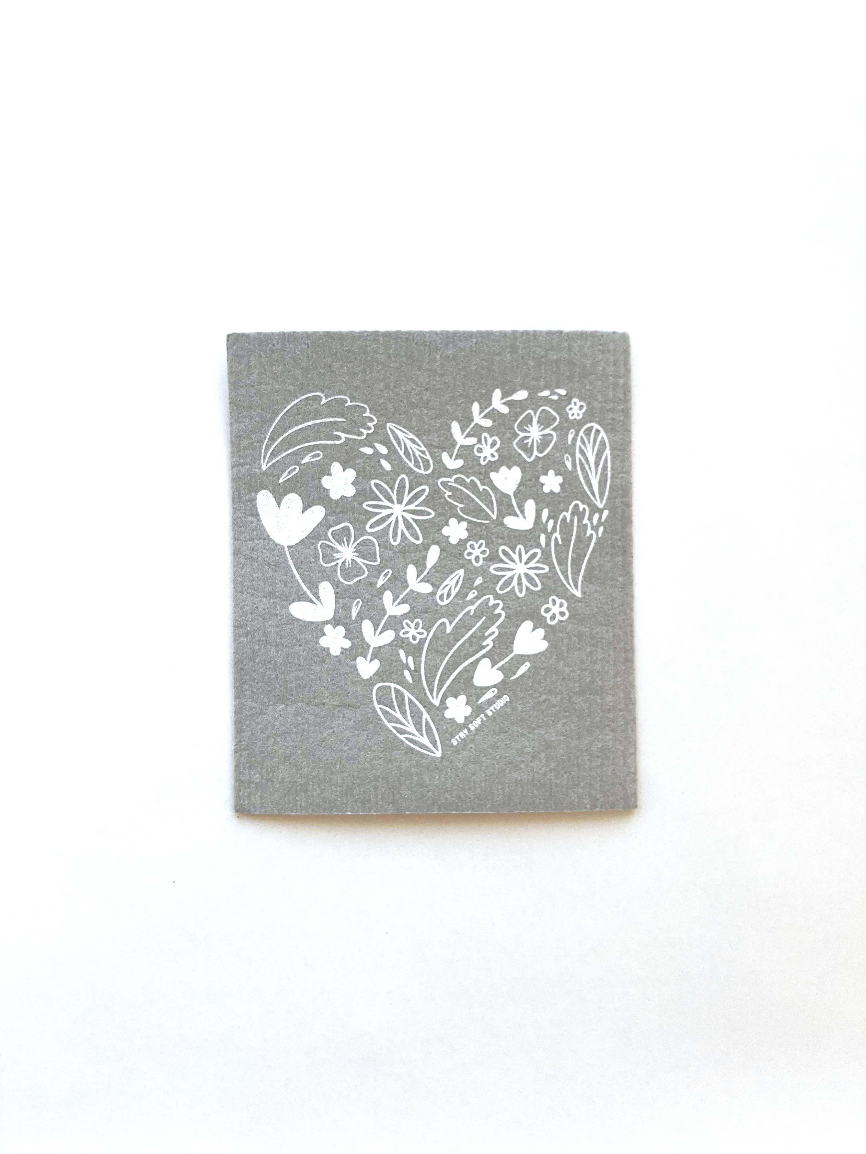 Stay Soft Studio - Wholesale Theedoek/vaatdoek - Hartvormige Zweedse sponsdoek (voor afwassen)1