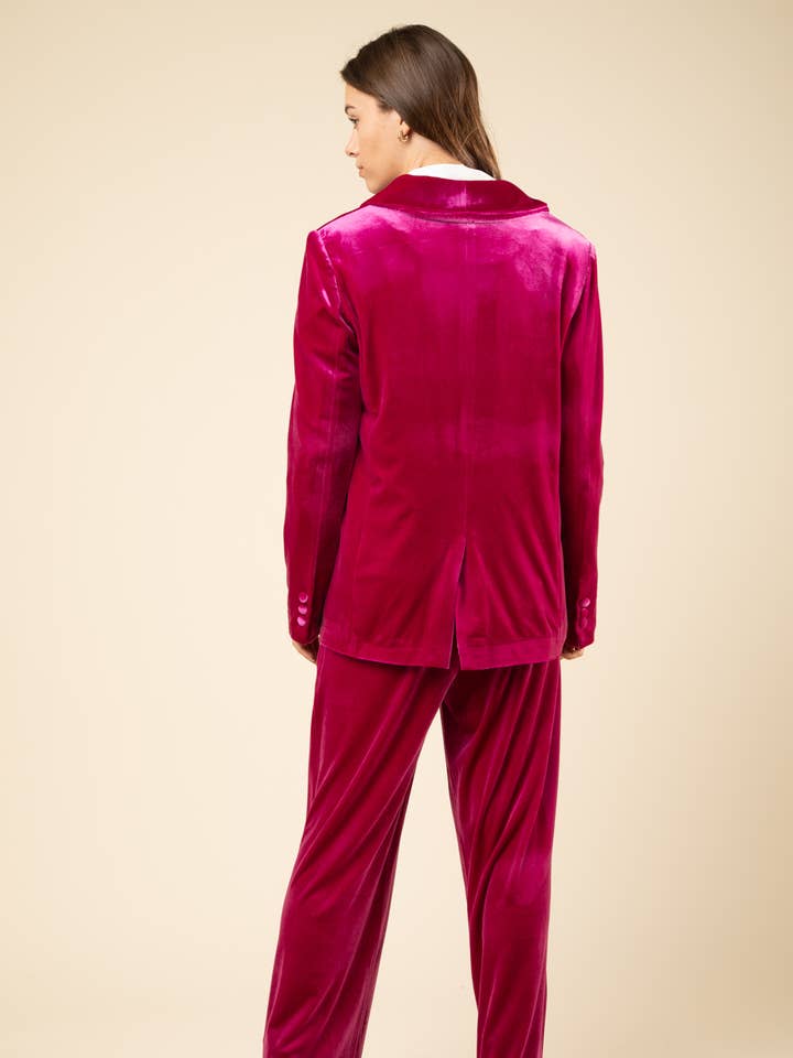 VERY J - Wholesale Pants - Women's - NP70304-High Waist Velvet Holiday Party Straight Pants